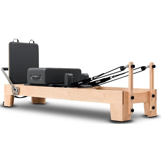 DhyanaPilates Reformer,Pilates Reformer Equipment with Reformer Accessories, Reformer Box, Padded Jump Board, Reformer Pilates Machine for Home Workouts